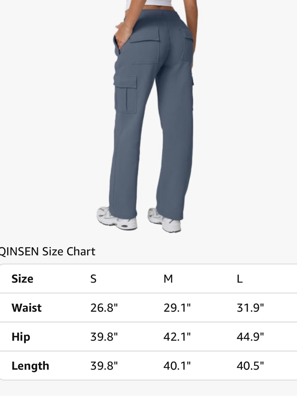 New BBL Fleece cargo Sweatpants slate blue size medium - Picture 4 of 10